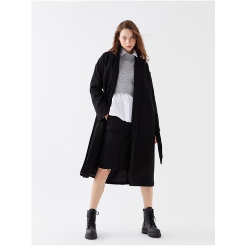 LC Waikiki Women&amp;#039;s Jacket Collar Plain Cachet Coat Slike