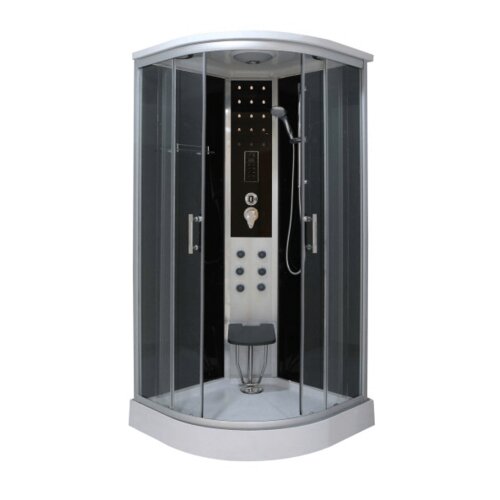 Sanotechnik Parni tuš Relax (D x Š x V: 90 x 90 x 215 cm, Crno-srebrno-sive boje) Cijene