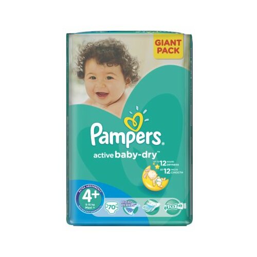 Pampers active baby-dry pelene 4+ maxi 70 komada Slike