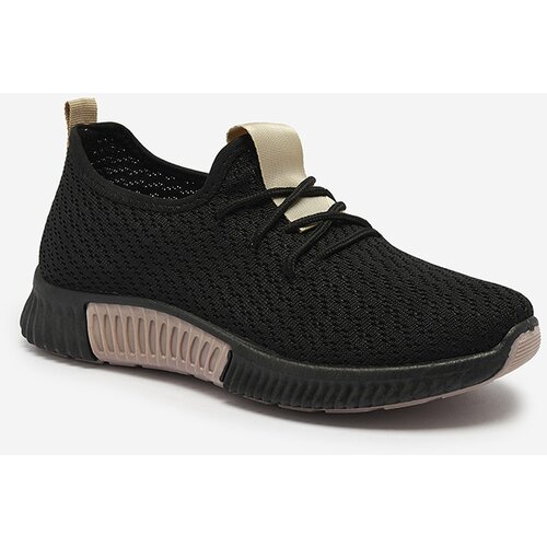 Resti Black women's sports shoes with brown inserts Keteti - Footwear Cene