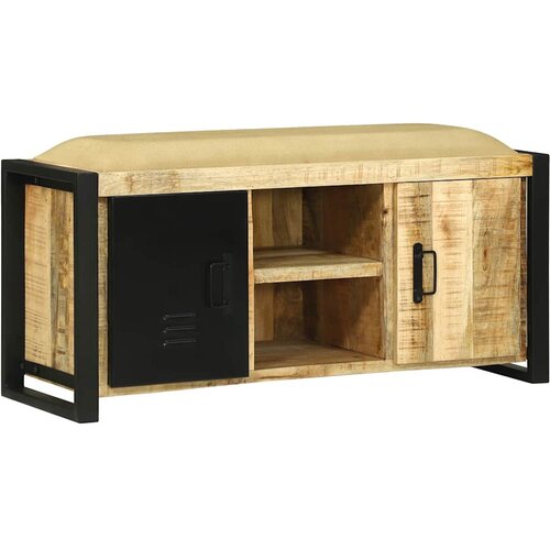 Klupa kabinet Smeđa 100 x 35 x 50 cm Čvrsto drvo manga Slike