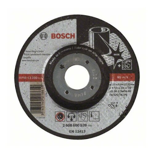 Bosch brusna ploča ispupčena Expert for Inox AS 30 S INOX BF, 115 mm, 6,0 mm ( 2608600539 ) Slike