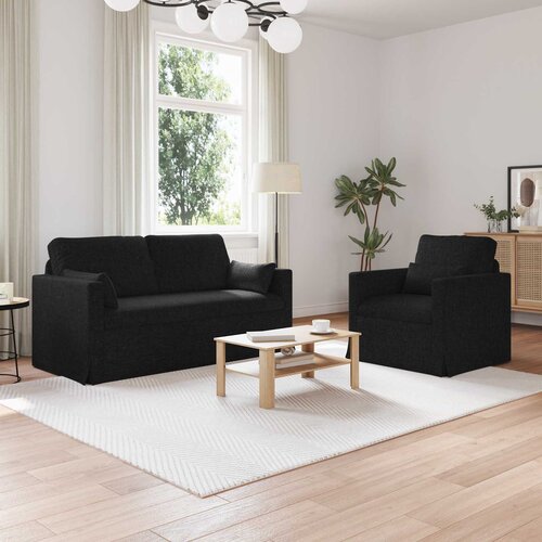  Set sofe 2 pcs Crna 158 x 78 x 80 cm tkanina Cene