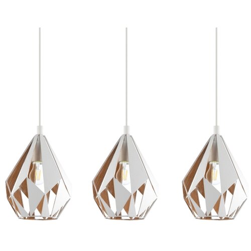 Eglo visilica Carlton 1, 3 x E27, bijela/zlatna, 80,5 cm, 43002 Slike
