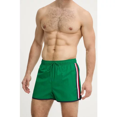 Tommy Hilfiger Kopalne kratke hlače moške, zelena barva, UM0UM03217