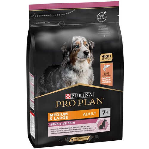 Pro Plan PURINA Medium/Large Adult 7+ Sensitive Skin - 3 kg Cene