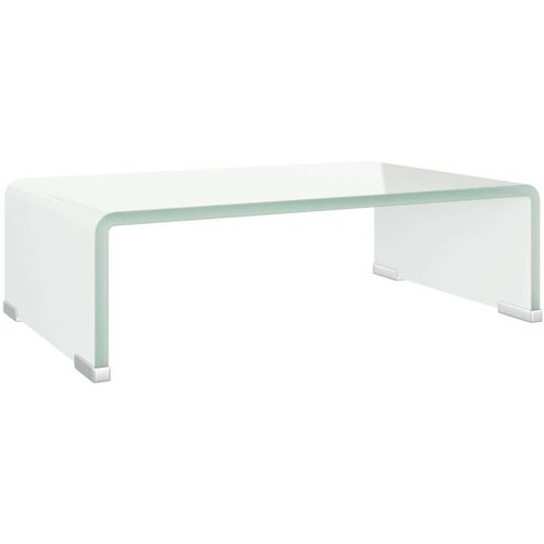 VidaXL Stalak za TV/Monitor Stakleni Bijeli 40x25x11 cm Slike
