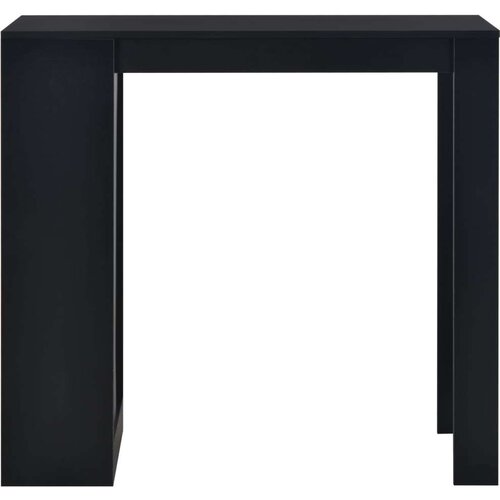 VidaXL Barski stol s policom crni 110 x 50 x 103 cm Slike