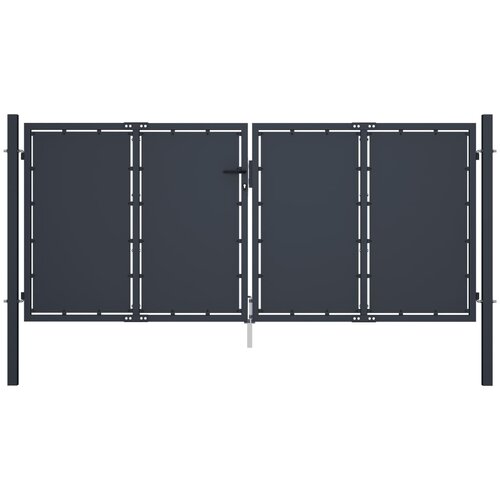 Vrata iz jekla 300x125 cm antracitna Cene