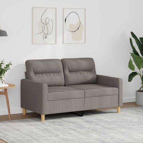  Dvosjed od tkanine smeđesivi 120 cm Slike