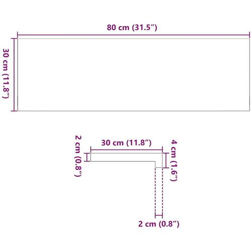 VidaXL Prozorske klupice 2 kom tamnosmeđe 80x30x2 cm masivne hrast Slike