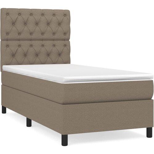Maison Chic Box spring postelja - Vzmetna postelja z vzmetnico taupe 80x200 cm blago SL19169, (21881390) Cene