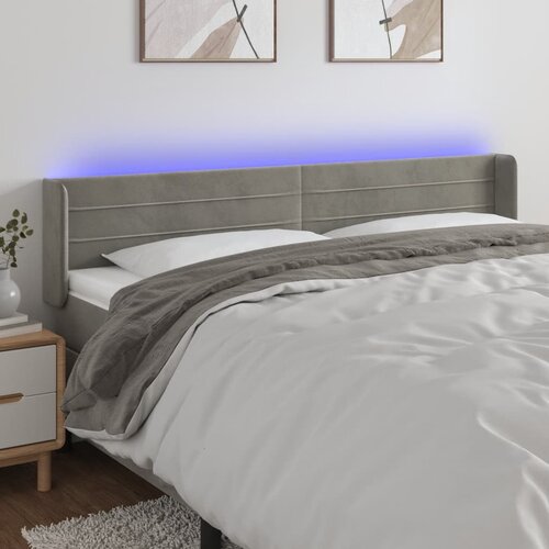  LED uzglavlje svjetlosivo 203x16x78/88 cm bar&scaron;unasto Cijene