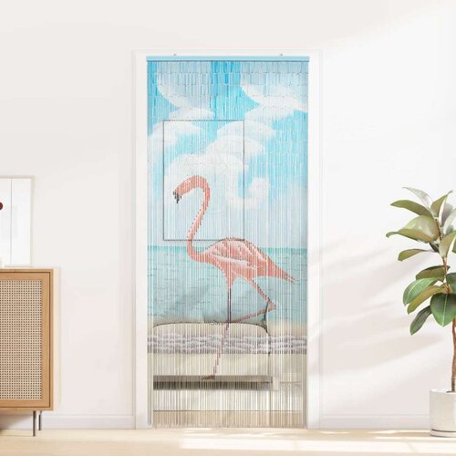  Zavjesa za vrata protiv muha višebojna 200 x 90 cm Bambus - 90 x 200 cm Flamingo Cene