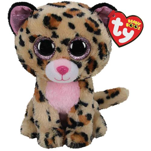 Ty Pli&amp;scaron; Beanie Boos LIVVIE - smeđe/roza leopard Slike