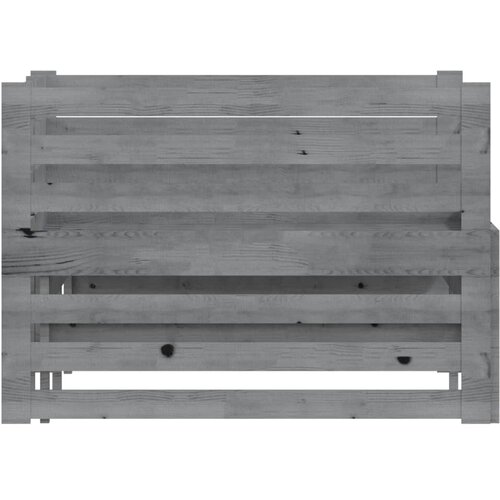  Dnevni ležaj na izvlačenje sivi od borovine 2 x (90 x 200) cm Slike