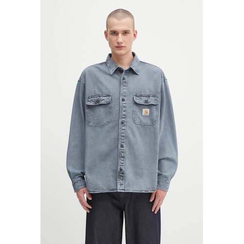 Carhartt WIP Tigan Jac Srajca black / blue fog grmnt dyd Cene