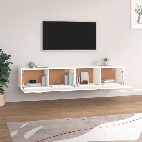  Zidni ormarići 2 kom bijeli 100x36,5x35 cm konstruirano drvo Slike