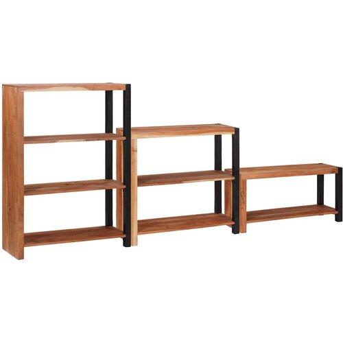  Polica 3 pcs Smeđa 80 x 30 x 110 cm Čvrsto drvo akacije Cijene