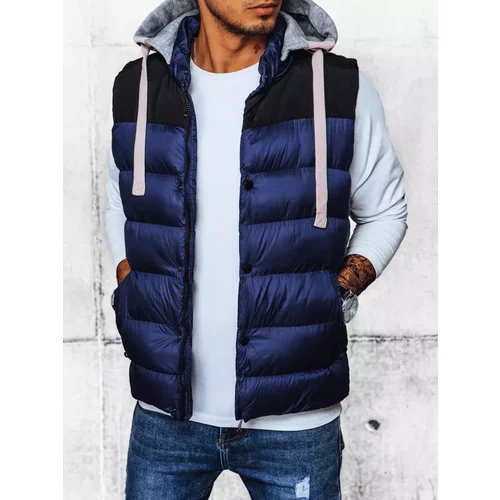 DStreet dark blue men's hooded vest