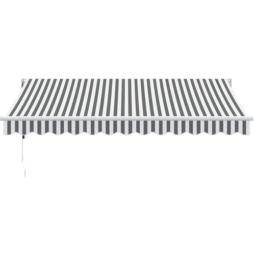  Uvlačiva tenda antracit i bijela 3,5x2,5 m tkanina i aluminij Slike