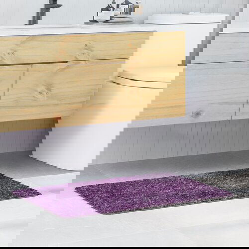 vidaXL Vijolična Mikrovlakna 60 x 90 cm Kopalniške preproge Pravokotna Cene