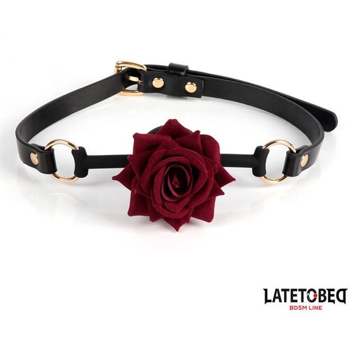 LATETOBED Gold Metal Rose Gag Ball Cene