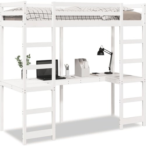 Maison Chic Okvir za pograd - Krevet na sprat - Bunk krevet brez vzmetnice bel 75x190 cm trdna borovina-J105, (21762000) Cene