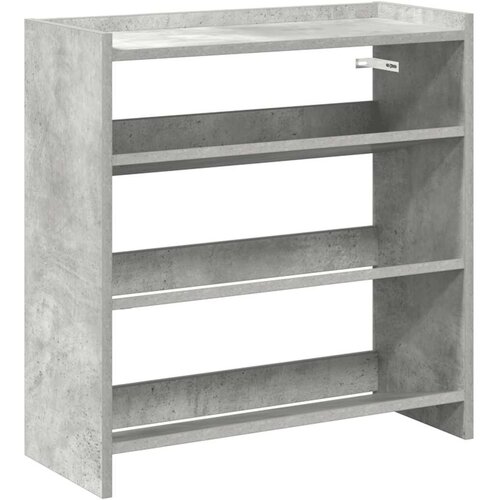 Maison Chic Regal za čevlje - Polica za čevlje betonsko siv 60x25x62 cm inženirski les, (21776457) Slike