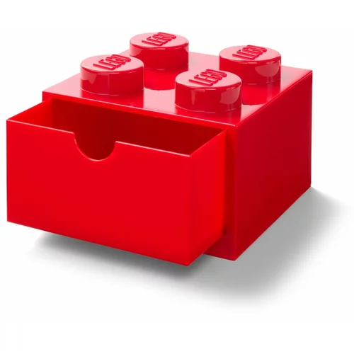 Lego Rdeča škatla za pisalno mizo s predalom , 15 x 16 cm