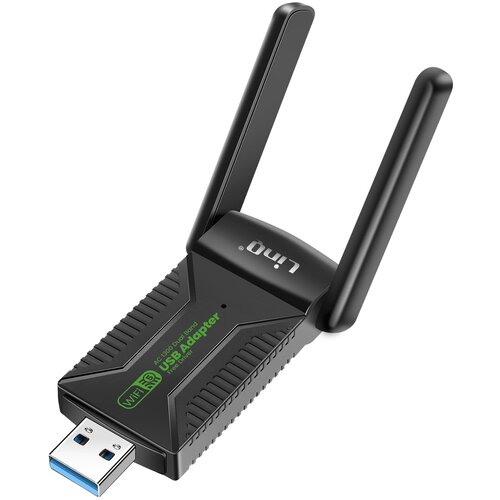 LINQ Omrežna kartica USB WiFi ključ 1300Mbps in Bluetooth 5.4, dvojni pas, Črna, (5000220118) Cene