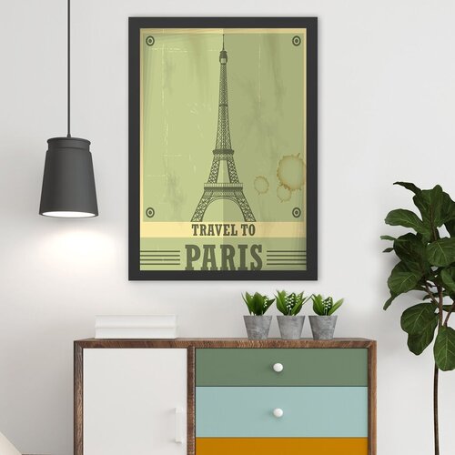 Wallity Uokvirena slika Putovanje u Pariz, 40x55 cm Cene