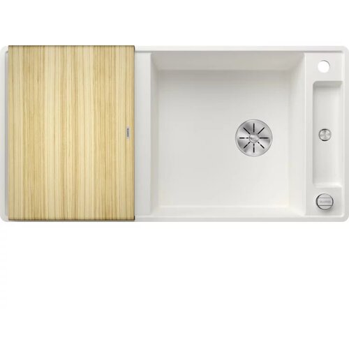 Blanco sudoper AXIA III XL 6 S-F InFino SILGRANIT BIJELA, daska drvo, s dalj.upr. Slike