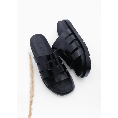 Marjin Women's Daily Slippers Vetka Black