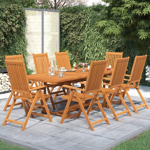  7-dijelni vrtni blagovaonski set od masivnog bagremovog drva 160-240 cm Cene