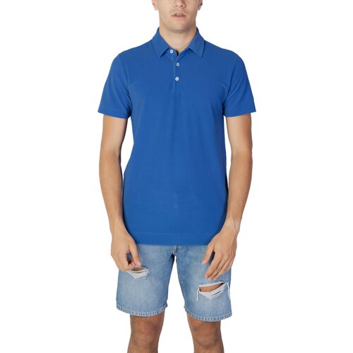 Suns Polo majice kratki rokavi BALDO SPONGE TECK TINTA UNITA PLS01049U Modra Cene