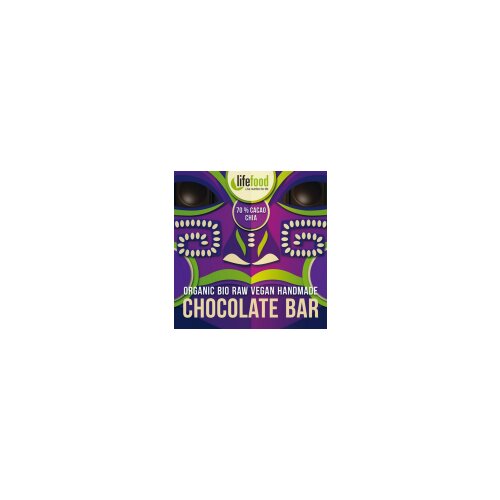 Lifebar organska čokolada 70% kakao i čia 35g Slike
