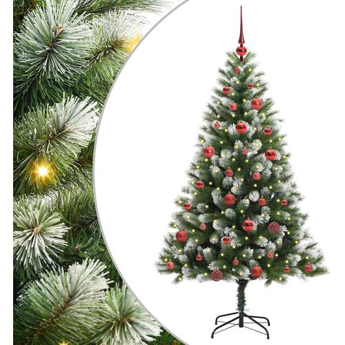 vidaXL Umetna zložljiva božična jelka s snežno oblogo 150 cm, (5000073009) Cene