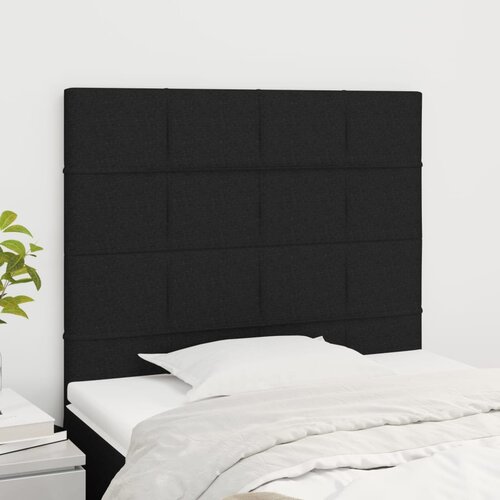 VidaXL Uzglavlja 2 kom crni 80x5x78/88 cm od tkanine Slike