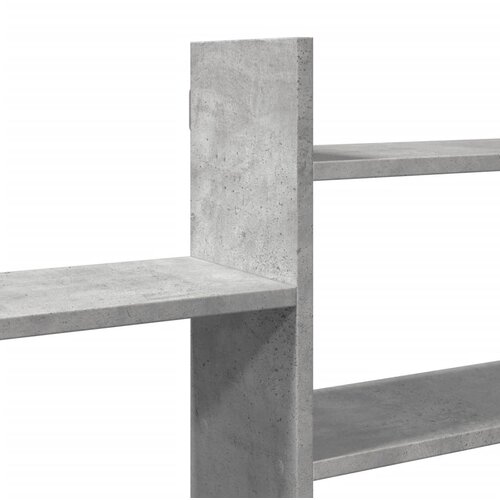  Zidna polica siva boja betona 167,5x18x68 cm konstruirano drvo Slike