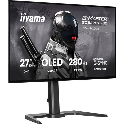 Iiyama G-Master GOB2701QSC-B1 26,5&amp;quot; OLED monitor z WQHD ločljivostjo, 0,03ms in odzivnim časom (GtG), 280Hz RGB Tandem Slike