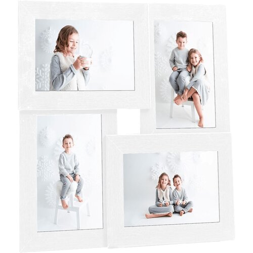 vidaXL Foto okvir za 4x(13x18 cm) fotografije bel MDF Cene
