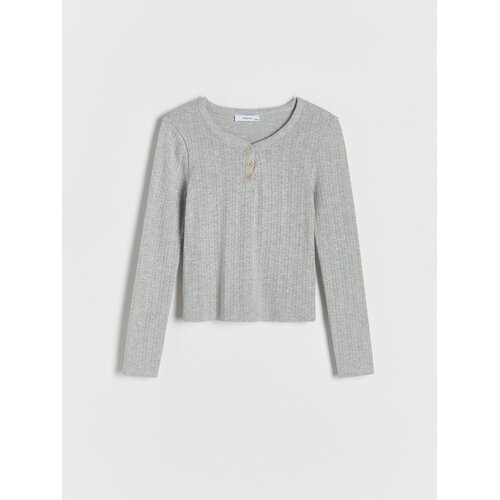 Reserved GIRLS` BLOUSE - light grey Cene