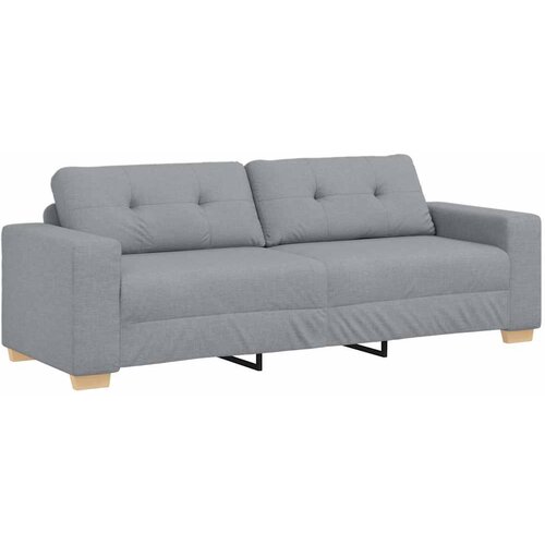  Dvodijelni set sofa s jastucima, svijetlo siva tkanina Slike