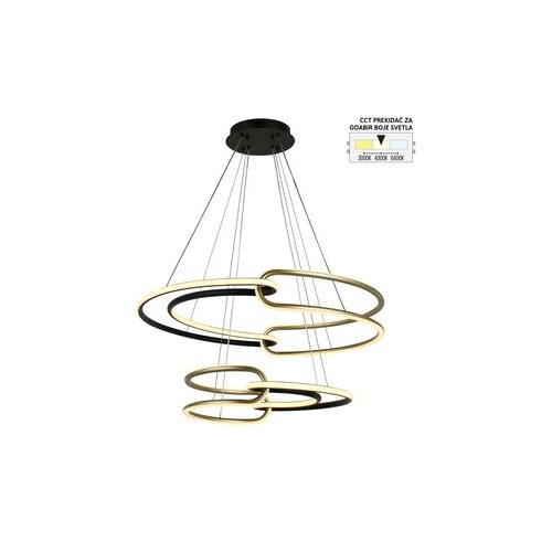  Forma LED viseća lampa F2110-45V BK+GD CCT Cene