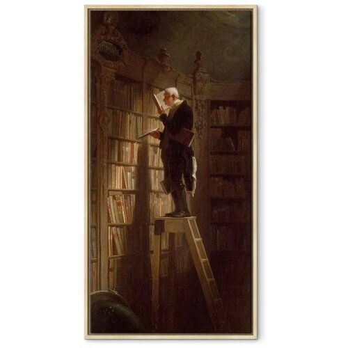  Slika - Carl Spitzweg &amp;ndash; The Bookworm 60x120 U prirodnom drvenom okviru Slike