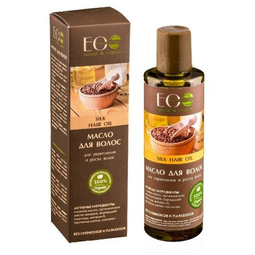 ECO LABORATORIE Ulje za jačanje i rast kose sa lanenim uljem, proteinima svile i bademovim uljem | Kozmo Shop Online Slike