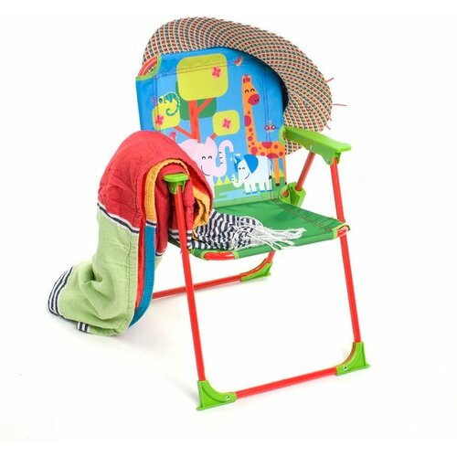 Kinder Home dečija sklopiva stolica sa naslonom šarena Slike