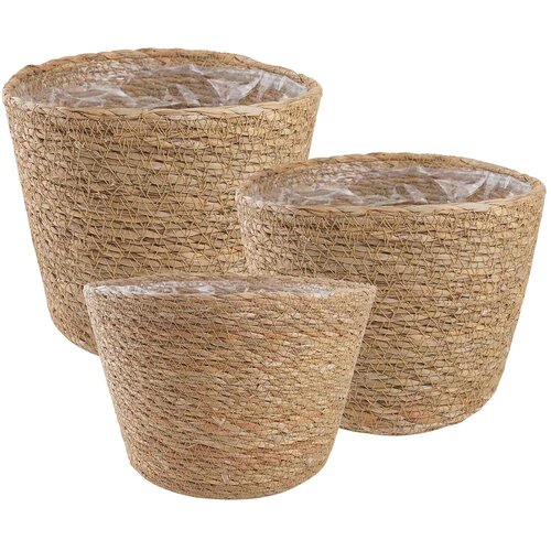  Ko&amp;scaron;are za biljke od morske trave 3 pcs Prirodna &amp;Oslash;26 x 19 cm Slike