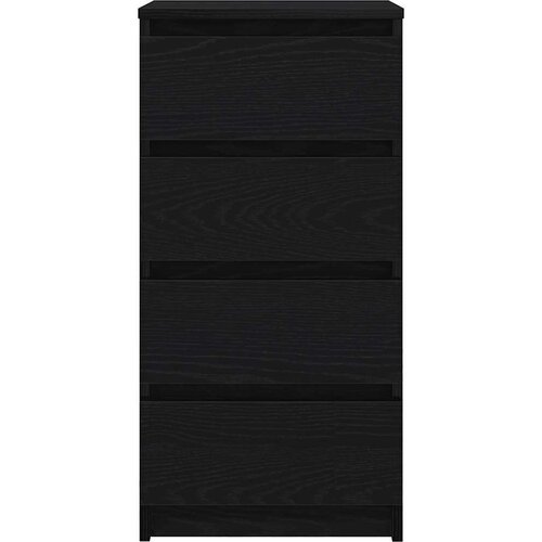vidaXL Komoda crni hrast 37,5x35x76 cm konstruirano drvo Cene